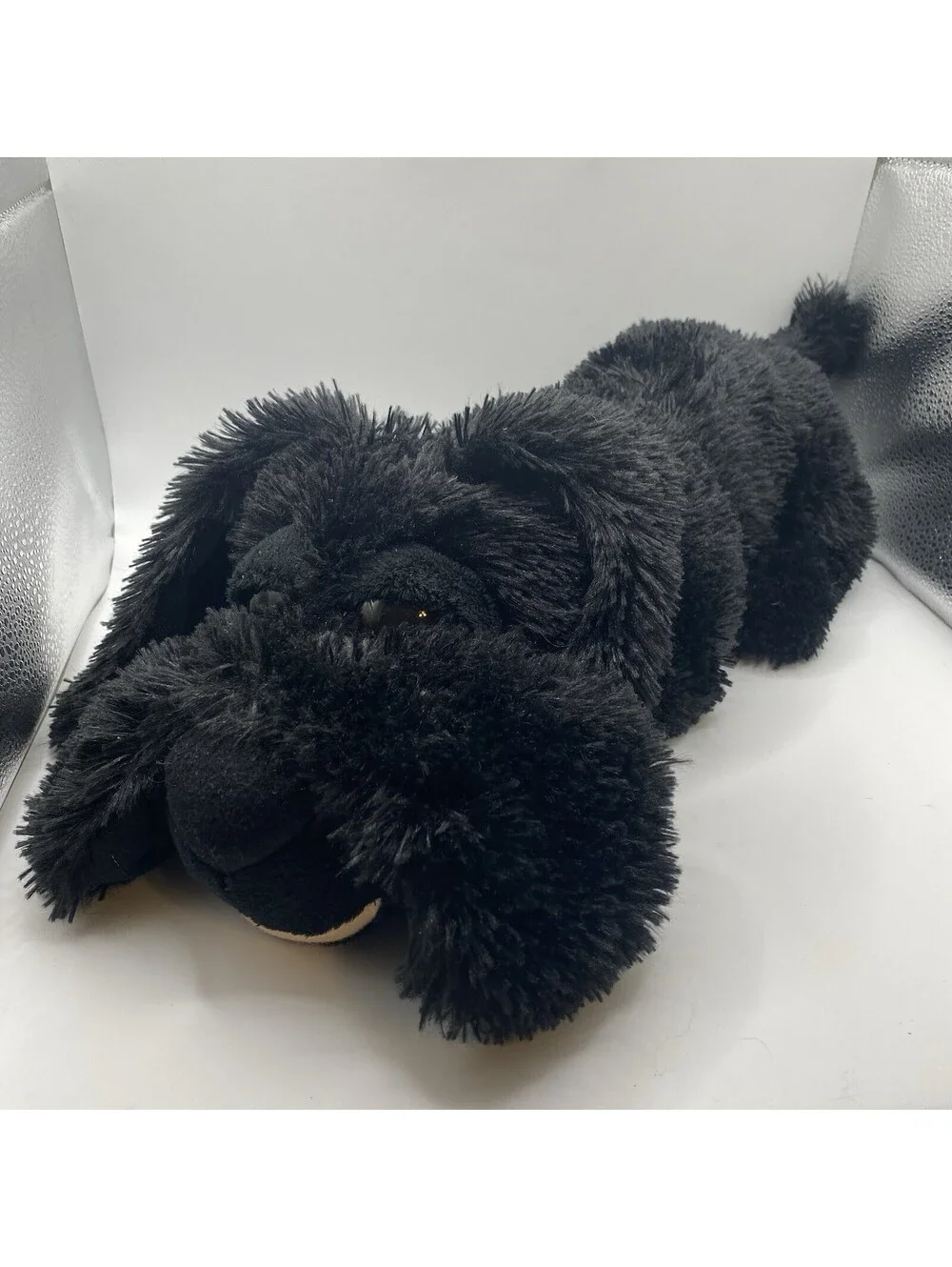 Vintage T.L. Toys Black Lab Snoring Plush Dog Battery Operated Sleeping Works